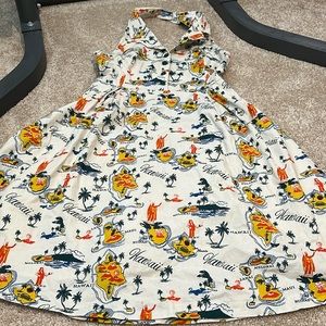 ModCloth Hawaii print halter size m dress